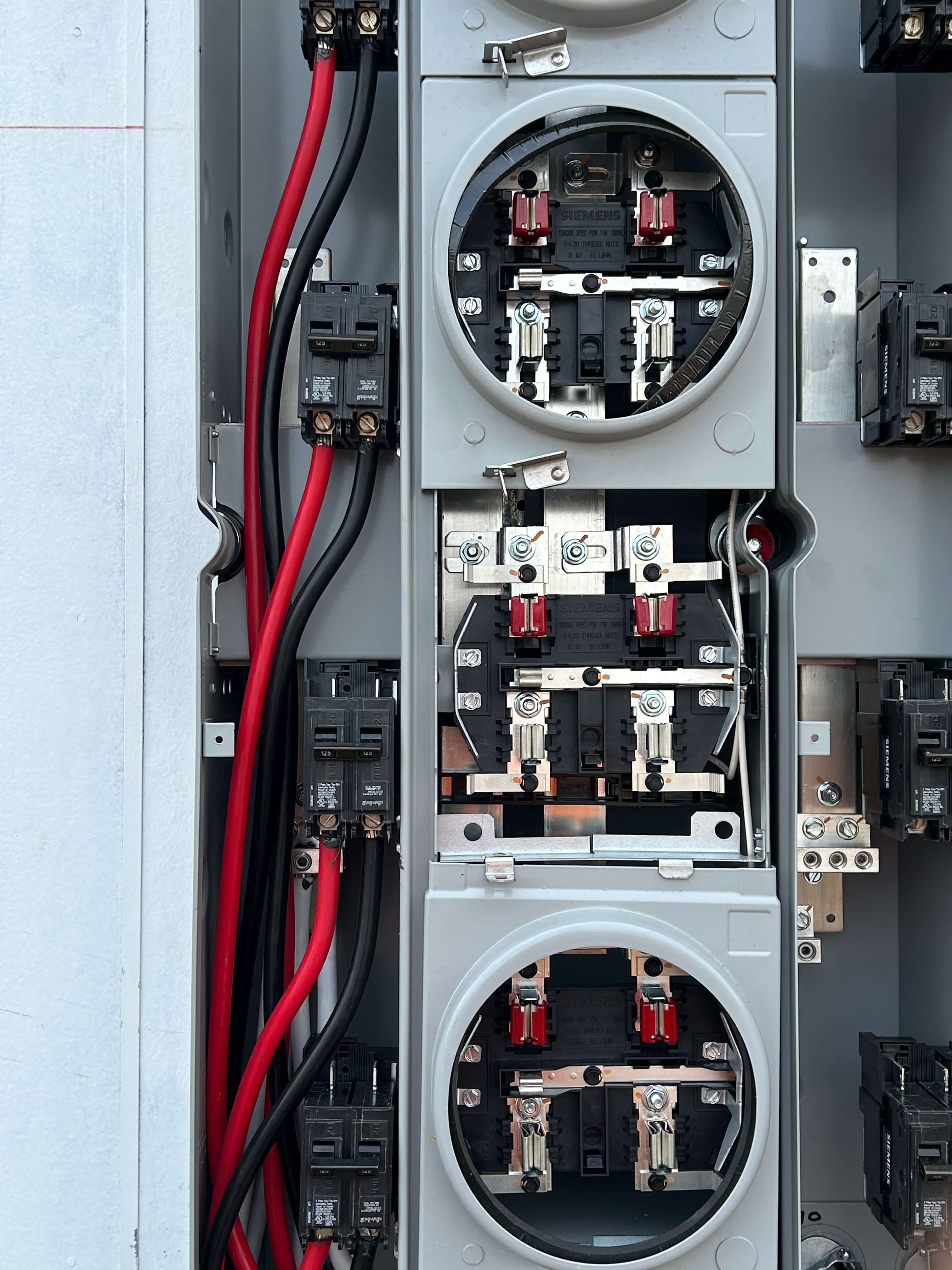 Upgraded service panel with labeled circuits